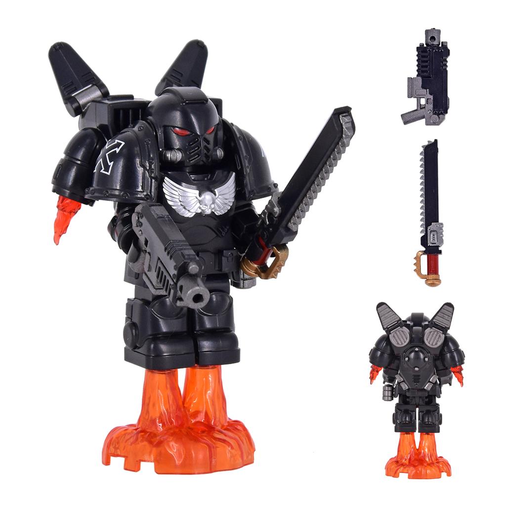 1Pcs New Knights War Angels Ultramarines Templars War Soldiers Mini Action Figures Model Building Blocks Bricks Kids Toys Gift