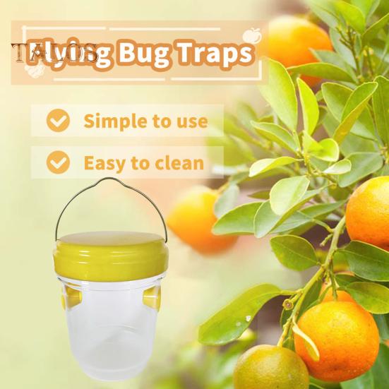 Wasp Trap Hanging Design Catch Flies Gnats Bees Wasps Trap Easy To Use And Clean Effective Insect Catcher for Patio Yard Garden Family Outdoors