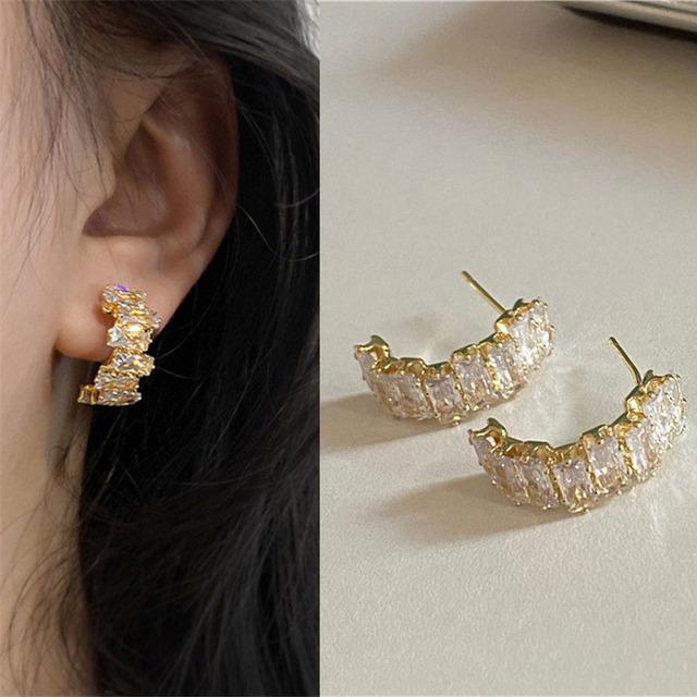 Модные серьги для женщин, серьги-иглы с кристаллами серебра 925 пробы, женские ювелирные изделия, подарок на годовщину, ювелирные аксессуары