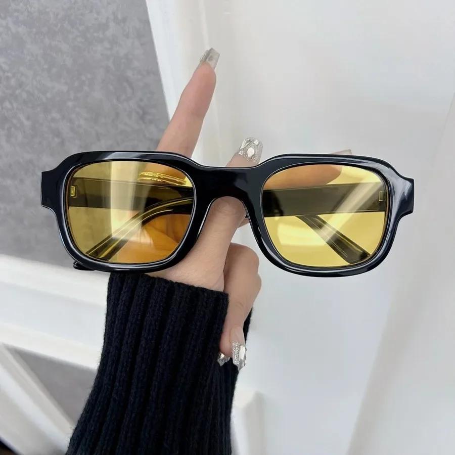Fashion Women Men Square Sunglasses Retro Cat Eye Vintage Black Sun Glasses Female Male Eyewear