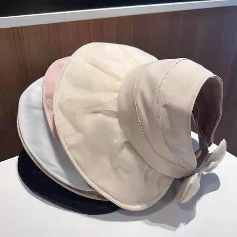 Модная женская летняя шляпа от солнца с широкими полями, бабочкой и бантом, уличная кепка для защиты от солнца при езде на велосипеде