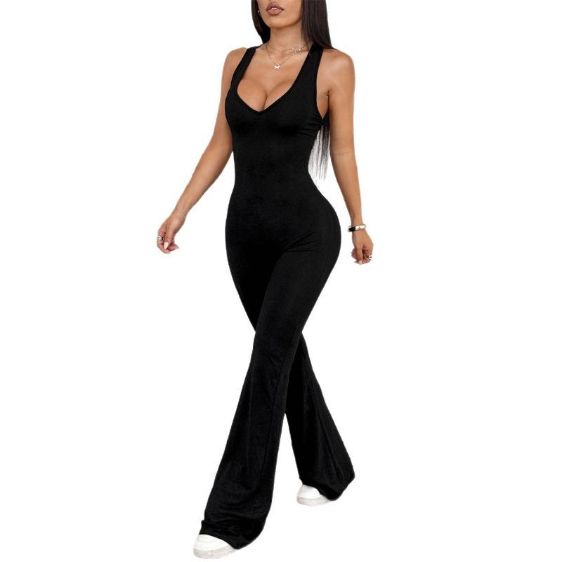 Sportswear Halter V-neck Sexy Jumpsuit Women's Spring and Summer
