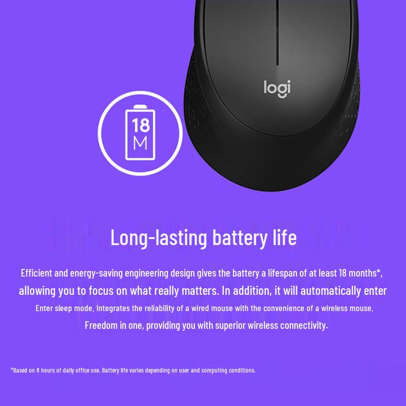 Logitech Беспроводная мышь M275 Черная