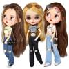 Для кукол Blythe Одежда Перфорированные расклешенные джинсы для кукол Ob24 Ob22 Azone Штаны Комплект