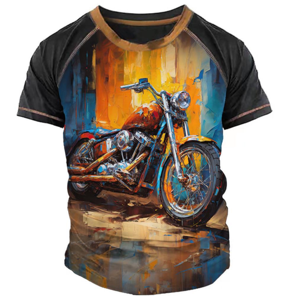 Винтажные мотоциклетные футболки для мужчин, летняя одежда, футболки с 3d графикой, уличная одежда, топы с короткими рукавами, мужские мотоциклетные рубашки, футболки