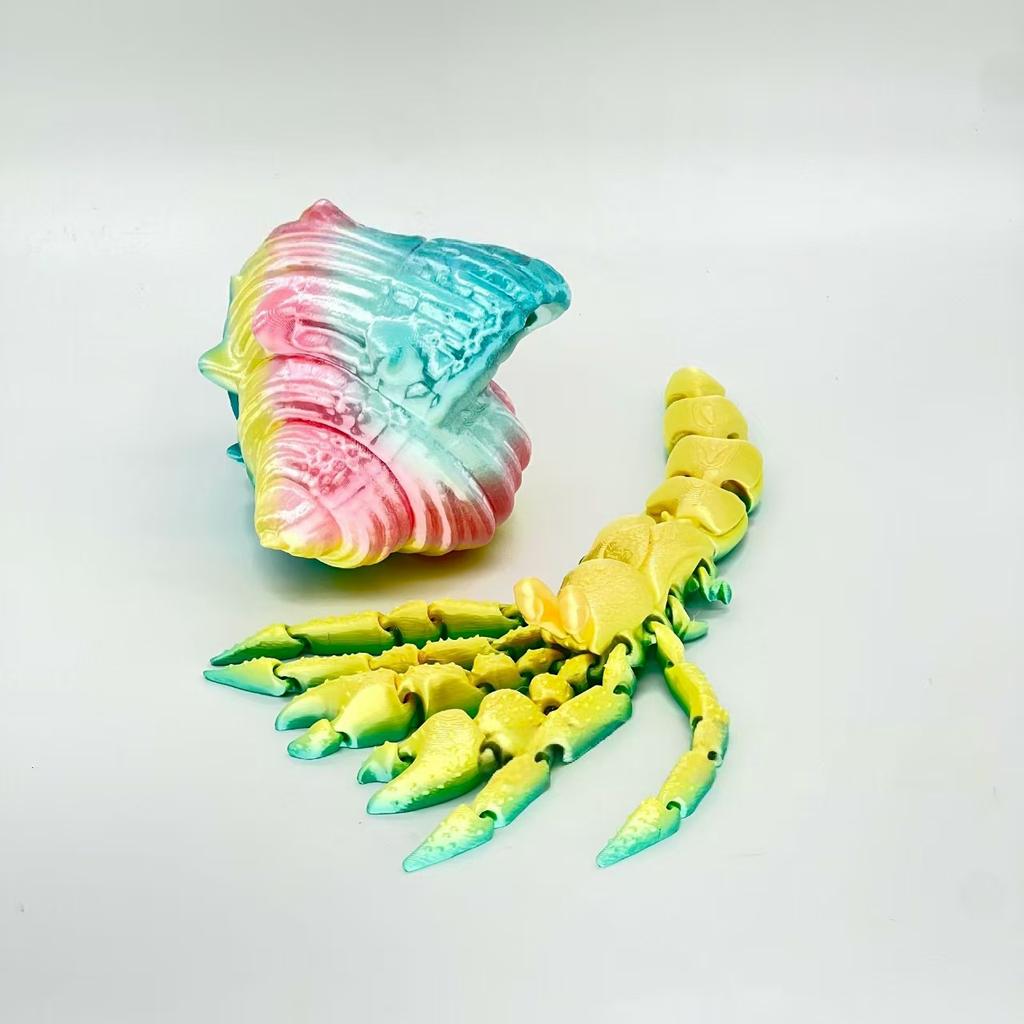 New 3D Printed Hermit Crab Multi-Articular Movable Model Home Decor Creative Ornaments Gift Crafts Ornaments3d Printed Crab