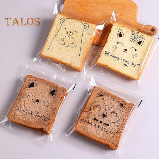 100 шт. сумки для конфет, экологически чистые многофункциональные пищевые утилиты, милые животные, домашние сумки для булочек с ананасом, кухонные принадлежности