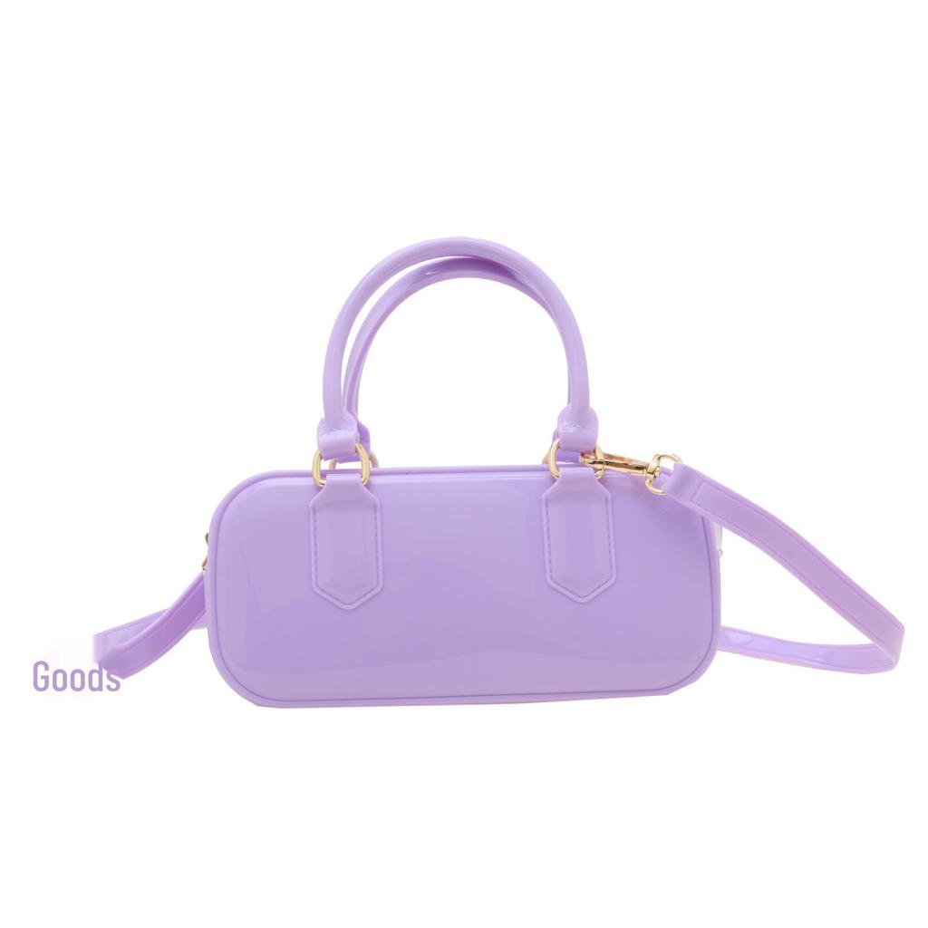 2025 Модная сумка-подушка через плечо из ПВХ-желе карамельного цвета - Большая вместительная женская сумка