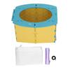 Toddler Potty Foldable PP Portable Baby Toilet for Camping Travel Long Distance Driving Blue Yellow
