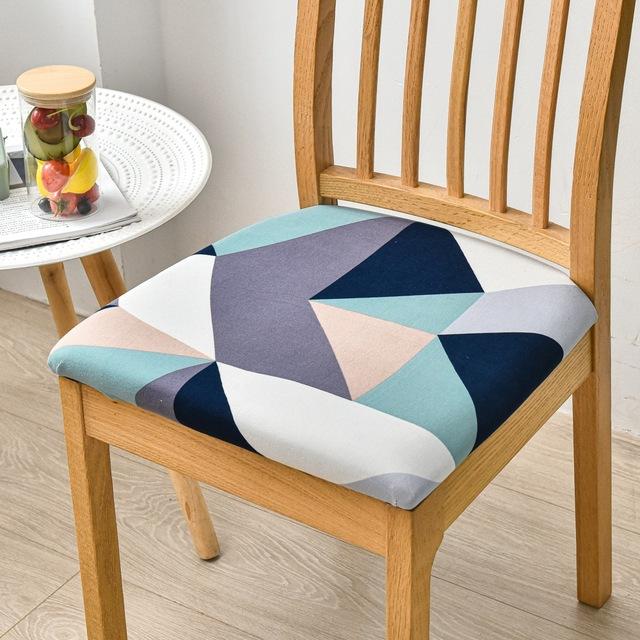 All Seasons Print Seat Cushion Cover For Dining Room Home Decor Spandex Stretch Chair Covers Removable Washable Chair Protector
