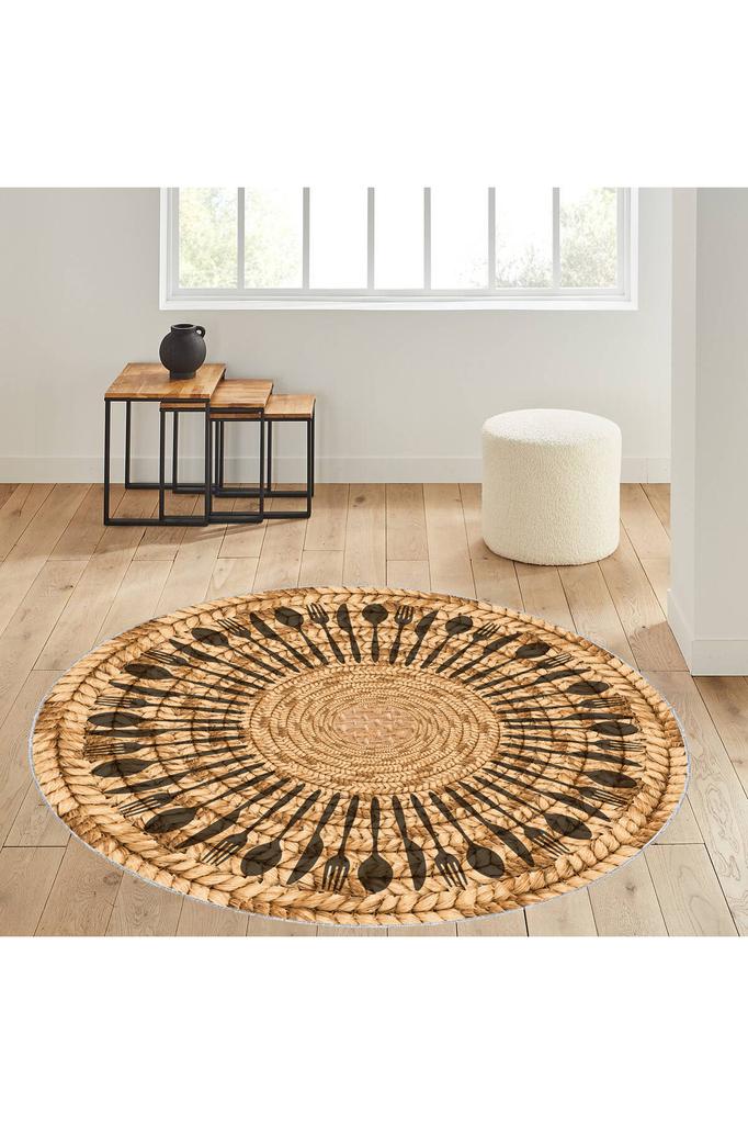 Rovigo Home Моющийся круглый ковер с принтом RHM7056-SD328