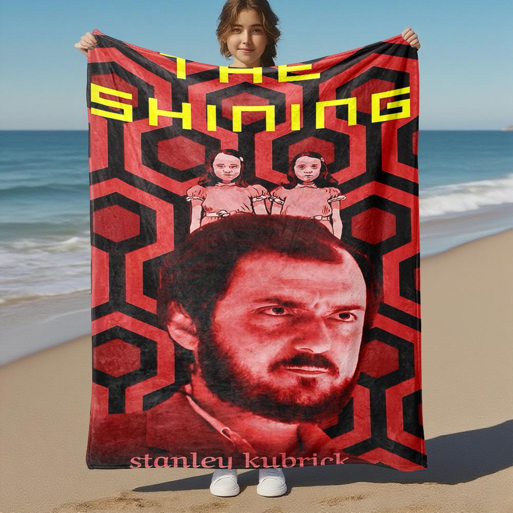 1pc shining stanley kubrickOutdoor Flannel Blanket Soft Plush Decor for Picnics, camping,Bedroom, Playroom, or Lunch Break, Perfect Gift