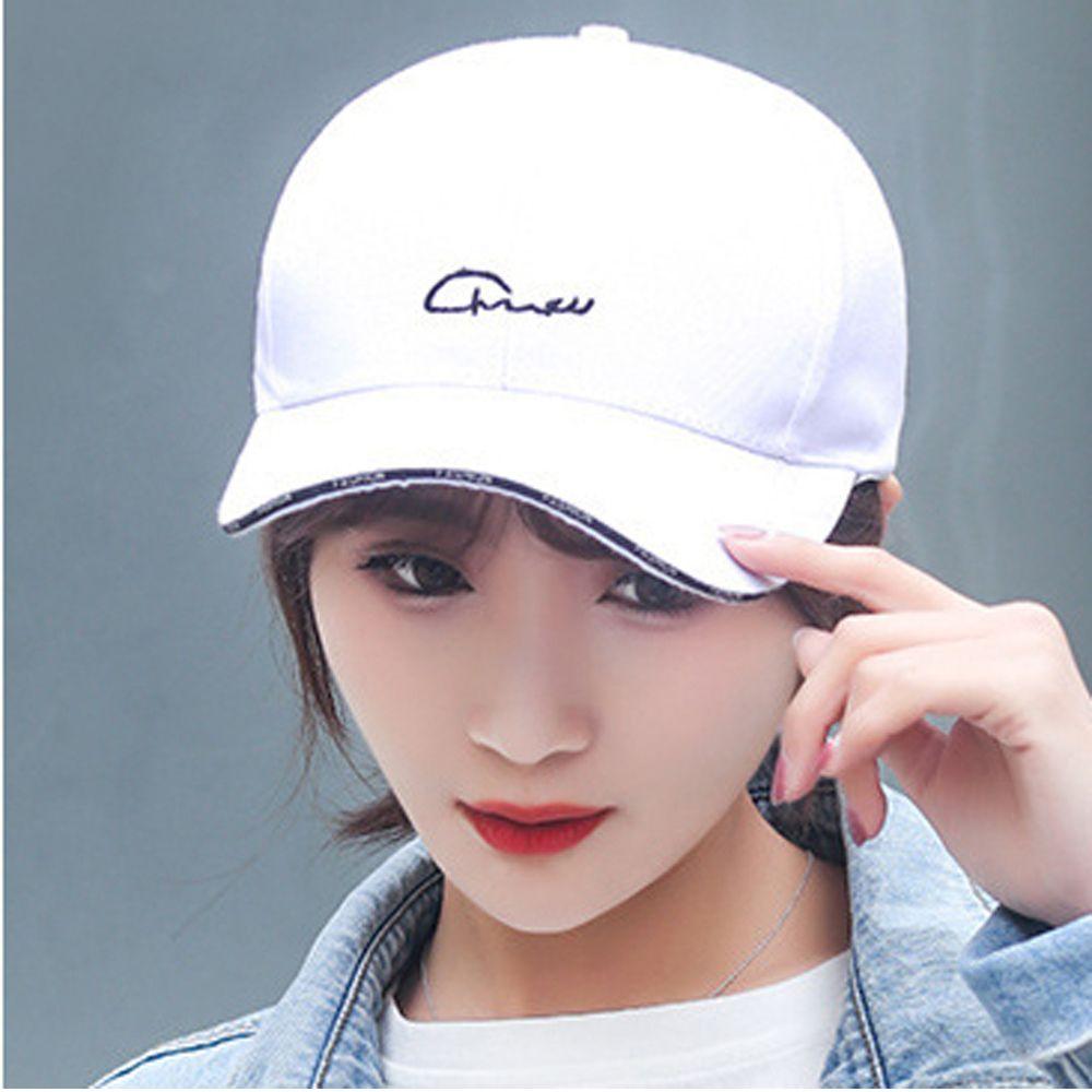 Sunshade Summer Soild Color Street Unisex Embroidery Korean Style Cap Baseball Hat Women Hat Letter