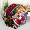 1pc Christmas Santa Claus Scene with Festive Gifts Automatic Opening Umbrella with Foldable Design, 8-Iron Frame, Perfect for Fans, Travelers, Daily U