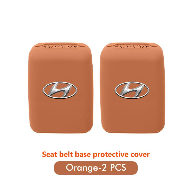 For Hyundai Car Seatbelt Buckle Cover Silicone Anti-scratch Protector Sonata Azera Coupe SantaFe Genesis Accent Creta gdu8