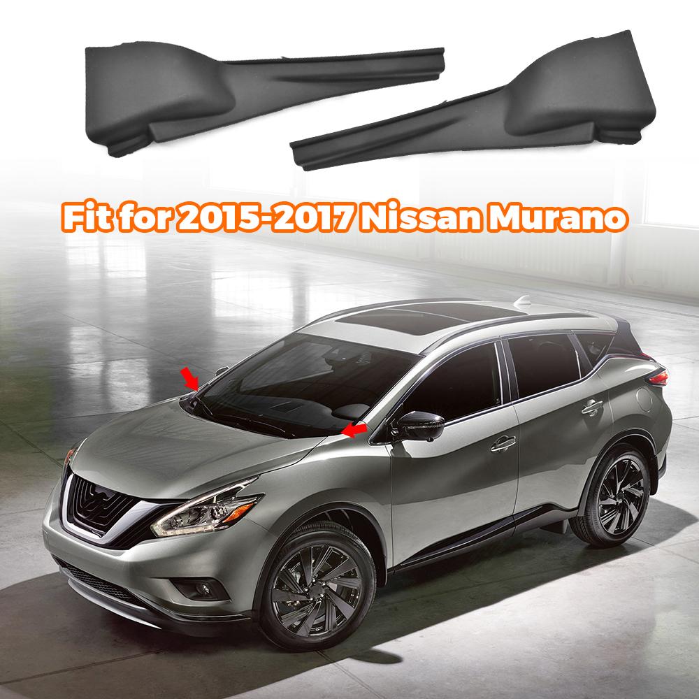2 ШТ. Для Nissan Murano 2015 2016 2017 Автомобильная передняя накладка на угол лобового стекла, боковая накладка стеклоочистителя, крышка, пластина, дефлектор воды
