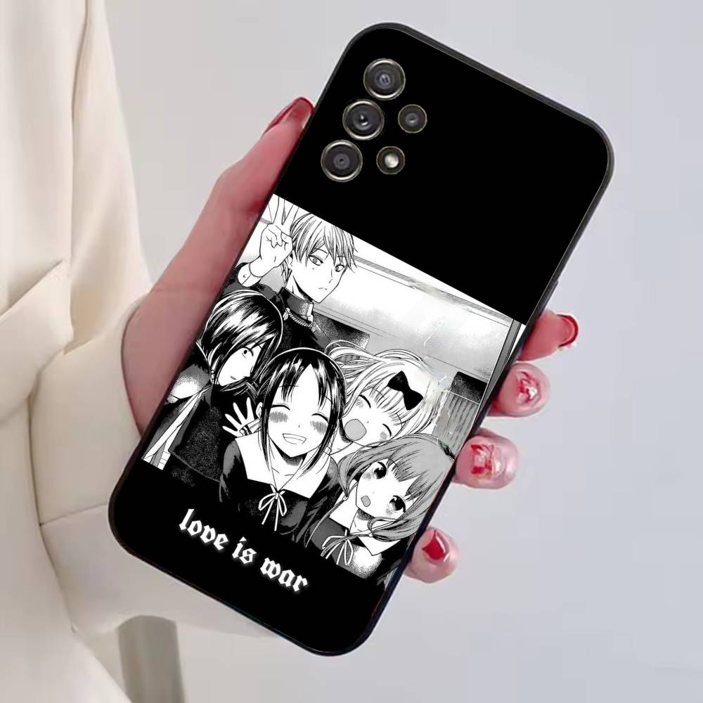 Чехол для телефона с изображением аниме-девушки K-Kaguya sama для Samsung S25, S24, S21, S22, S23, S30, Ultra, S20, Plus, Fe, Мягкий силиконовый черный чехол