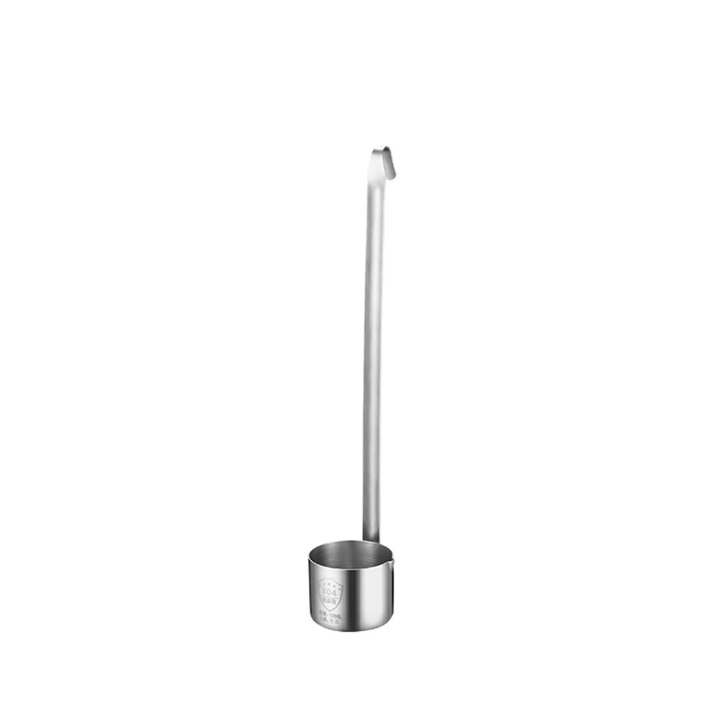 Long Handle Sauce Stainless Steel With Hook Bar Tool Beer Pouring Ladle Measuring Spoon Wine Dipper