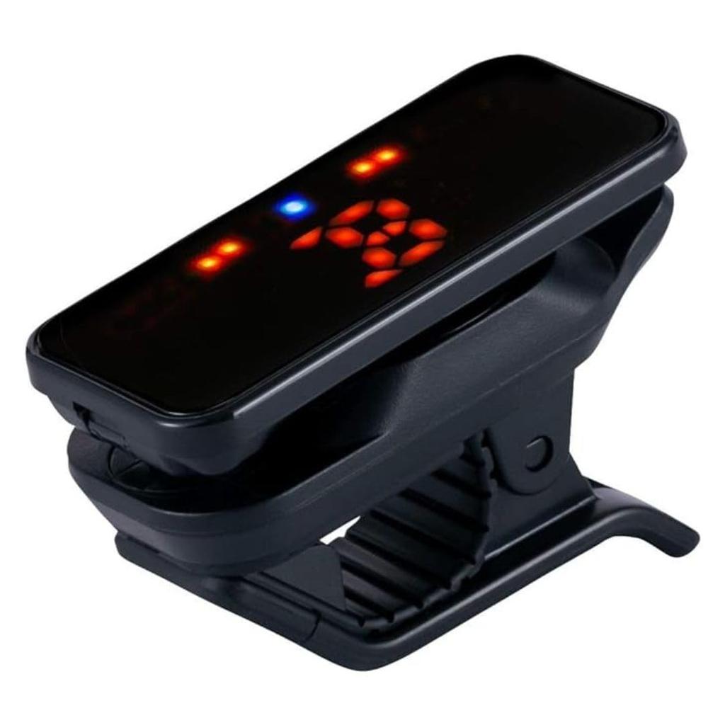 KORG Pitchclip Tuner for Continuous Adjustable Black 2+ Clip-on Guitar/Bass, Lightweight, 18-Hour Operation, Angle, Left-Handed Compatible, (PC-2+)