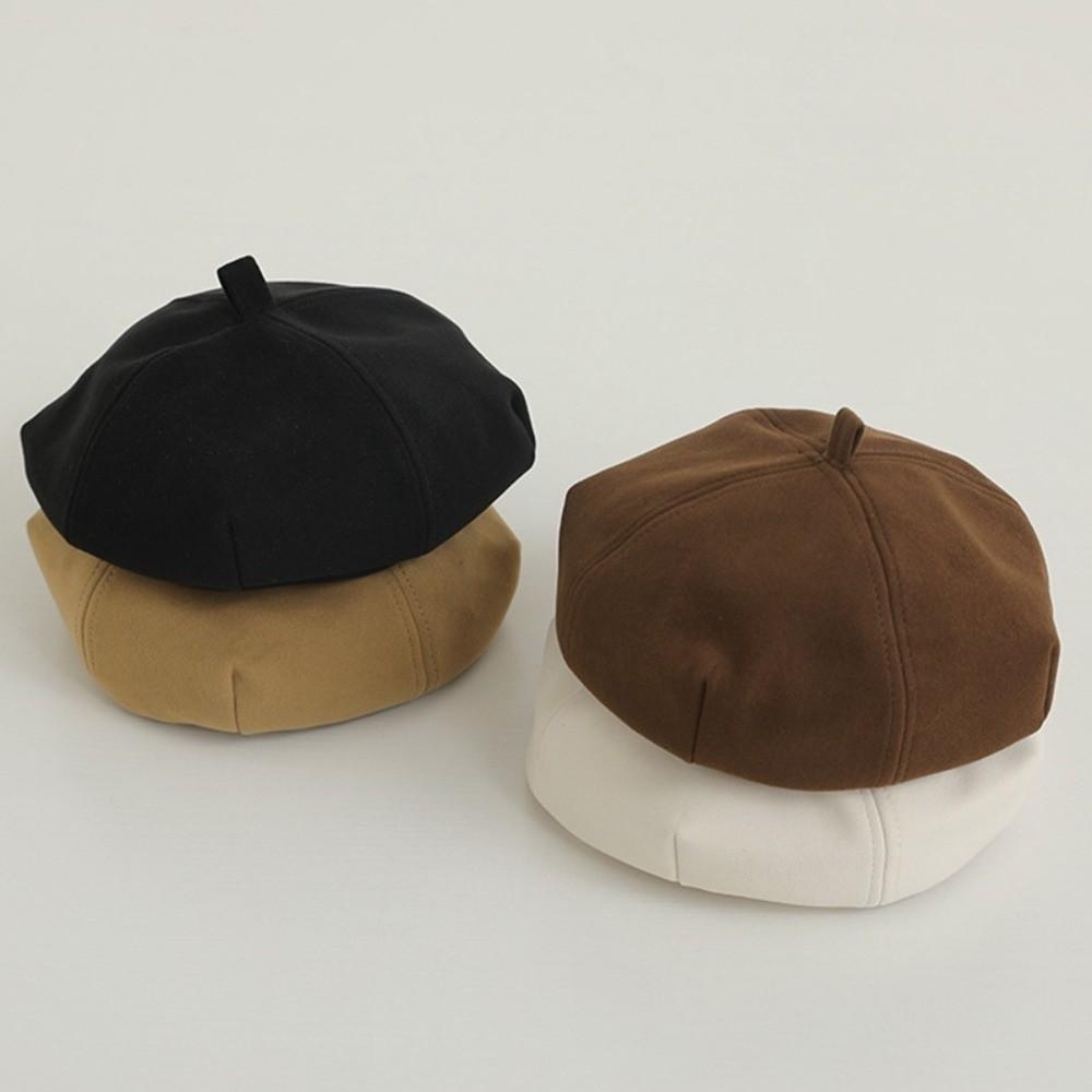 Ear Protection Octagonal Cap Soft Pumpkin Hat Cute Artist Painter Cap Infant Girls