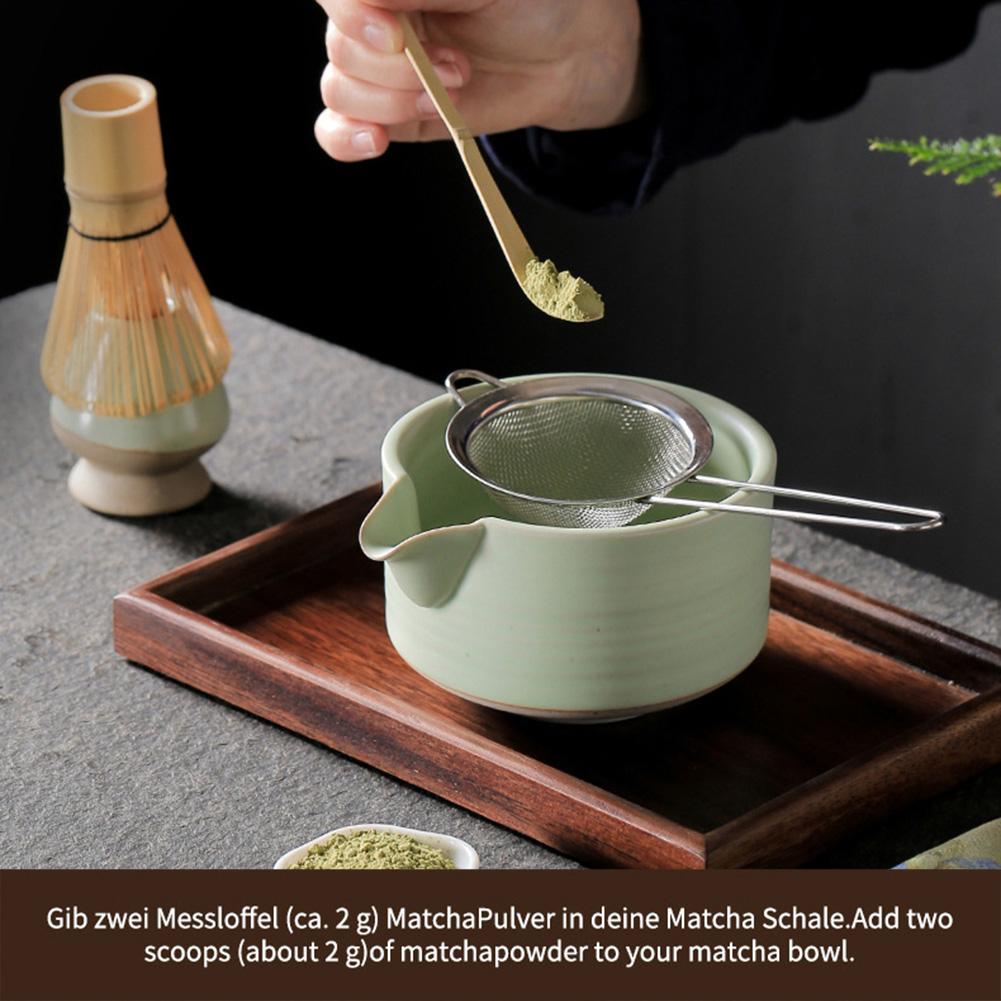 430ml Traditional Ceramic Tea Matcha Bowl Durable Handmade Green Tea Maker Cup for Japanese Matcha Preparation Kitchen Supplies