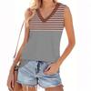 Women's Fashion Casual Daily Versatile Striped Texture Slim Fit Summer Vest Top