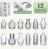 Small French Retro Glass Hydroponic Vase for Home Decor