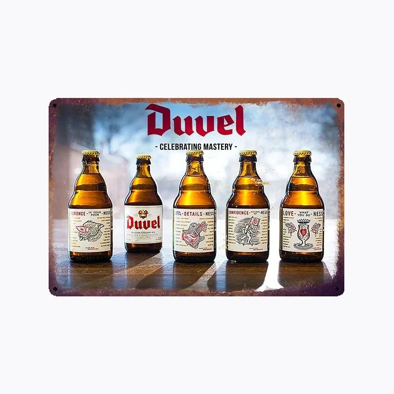 [ Mike86 ] Duvel Бельгия ПИВО Металлическая жестяная табличка Настенная табличка Ретро Винный постер Живопись Паб Декорация LTA-2032 20*30 СМ