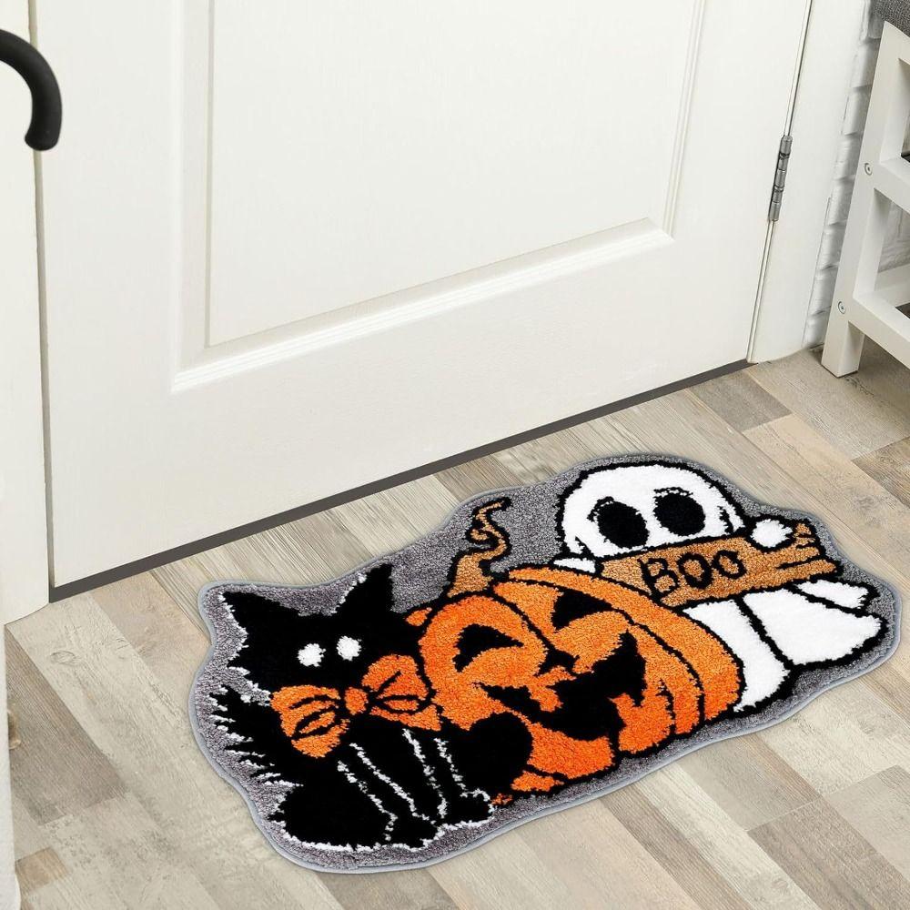 New Imitation Cashmere Door Mat Floor Decorative Anti-slip Bathroom Mat Ghosts Goblins Floor Mats Halloween