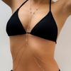 Accessories, Beach Bikini Cross Clothing Chain, Sexy Rhinestone Multi-layer Tassel Chain Body Chain