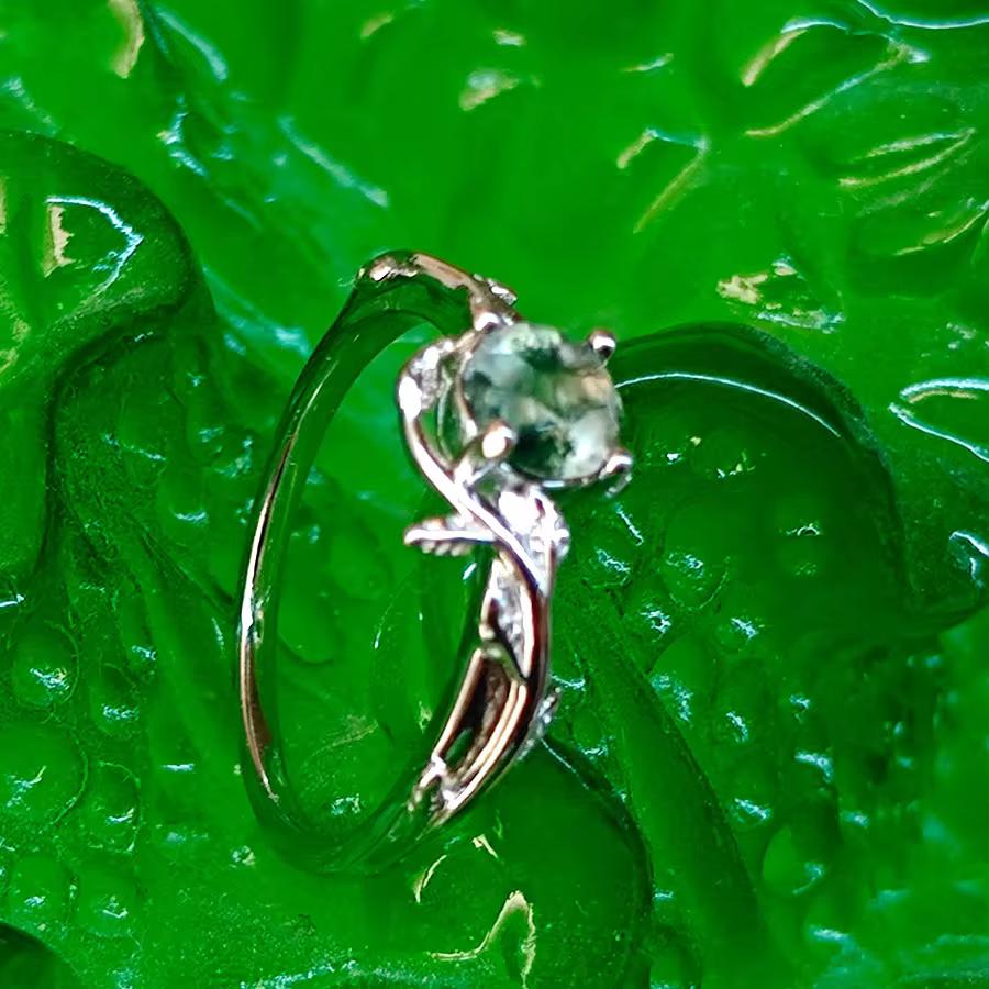 Натуральный моховой агат обручальное круглое кольцо 925 стерлингового серебра модные ювелирные кольца обещание 925 серебряные обручальные кольца