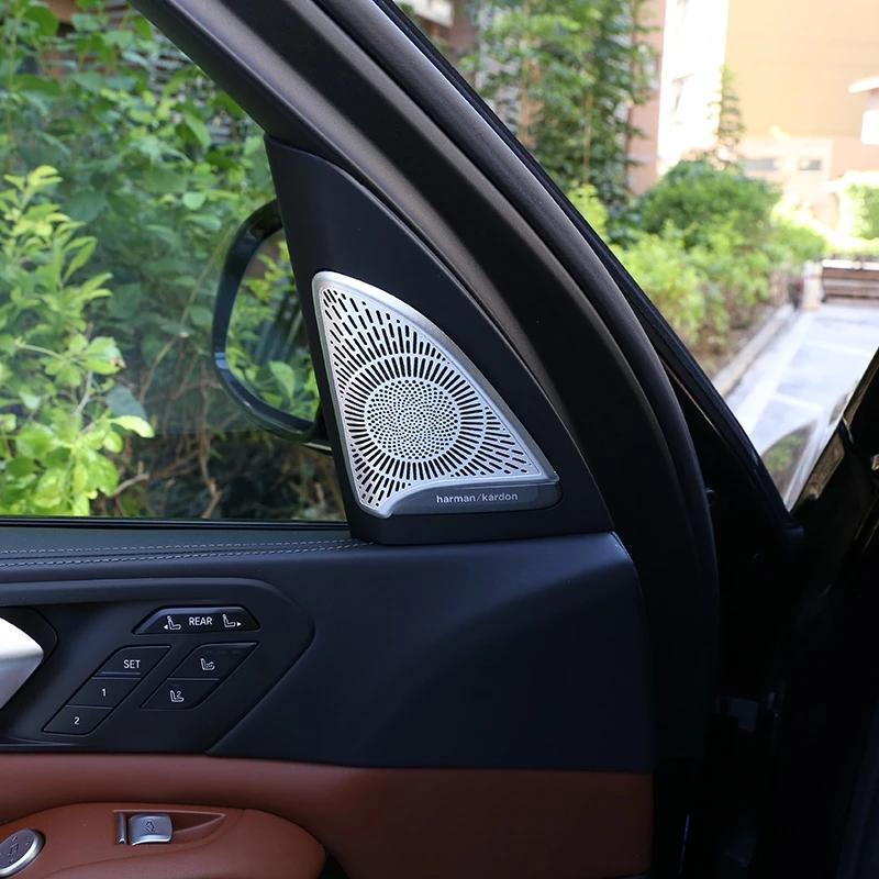 2 шт./компл. автомобильный твитер из алюминиевого сплава, накладка на динамик, подходит для BMW X5 G05 X7 G07, авто интерьер