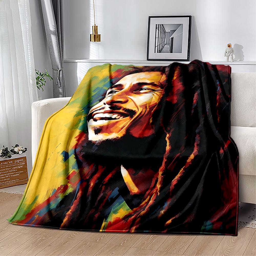 Bob Marley Portrait Bob Marley Blanket Soft Cozy Great For Office Office Chair Bed Allseason Use Warmthful Decor Suitable For Gifting Relatives And Fr