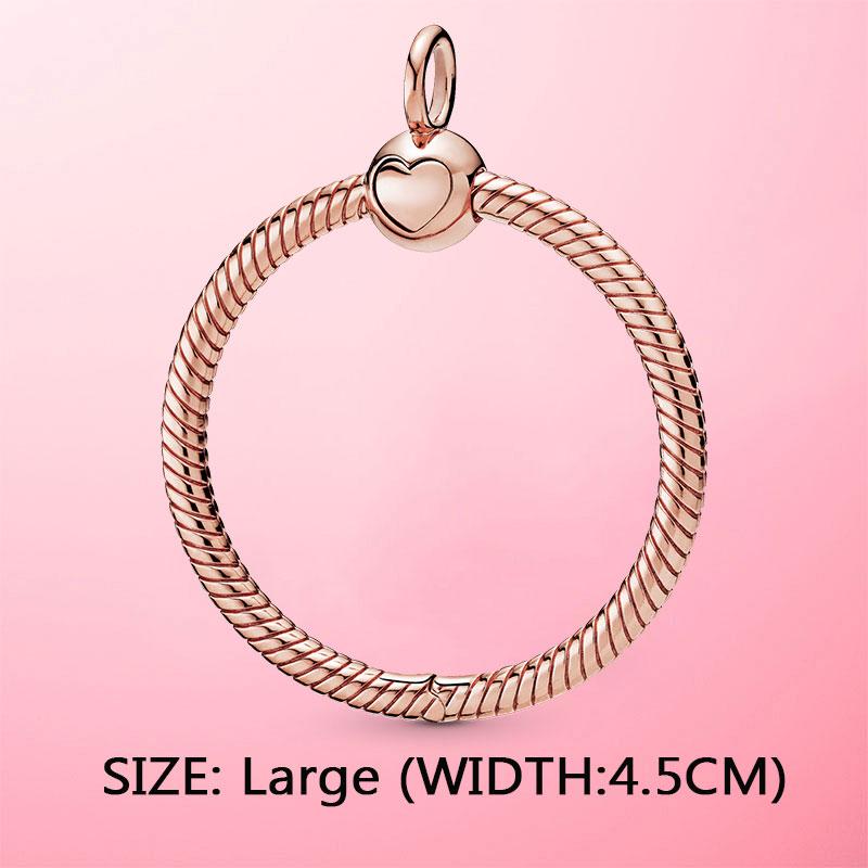 New 925 Sterling Silver & Rose Gold Color O Pendant Fit Original Necklace DIY Charms Beads Jewelry Gift Hot