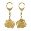 Petit Basset Griffon Vendéen - Gilded Key Ring with Dog, Handbag Decoration, Luxury Accessory by Brand