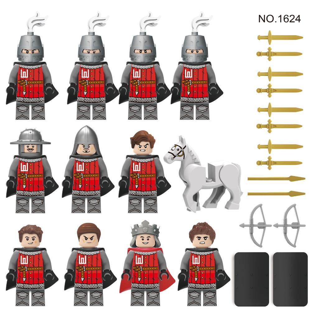 1622 Medieval Soldier Cartoon Figure Knight Regiment Doll Building Block Toy