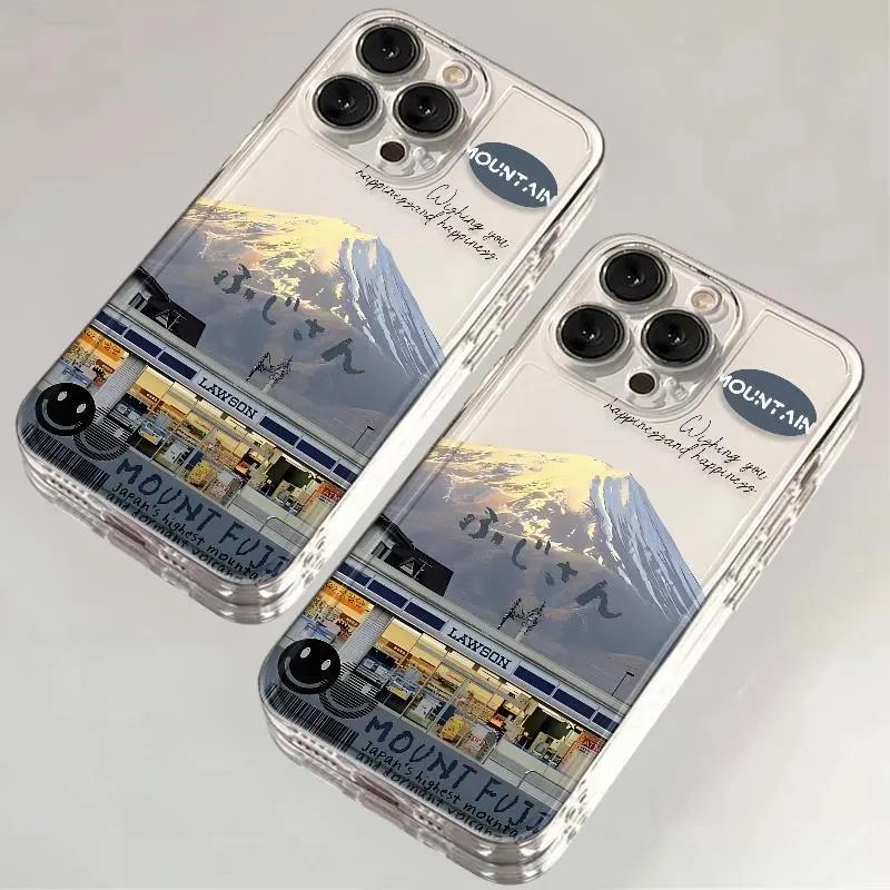 Красивый чехол Fuji Mountain для телефона Apple iPhone16promax-мягкий силиконовый прочный креативный противоударный чехол на