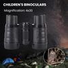 Double Tube Binocular 4X30 Magnification Science Education Toy Cartoon Kids Telescope Camping