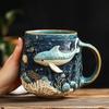 Octopus Coffee Mug 3D Sea Turtles Mermaids Whales Dolphin Water Cup