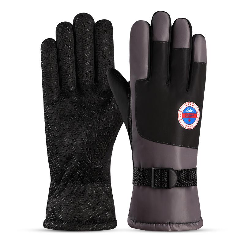 Теплые перчатки для занятий спортом на открытом воздухе Зимнее тепло для катания на лыжах Флисовые Утепленные Водонепроницаемые Перчатки для велоспорта на открытом воздухе Ветрозащитные и Морозостойкие