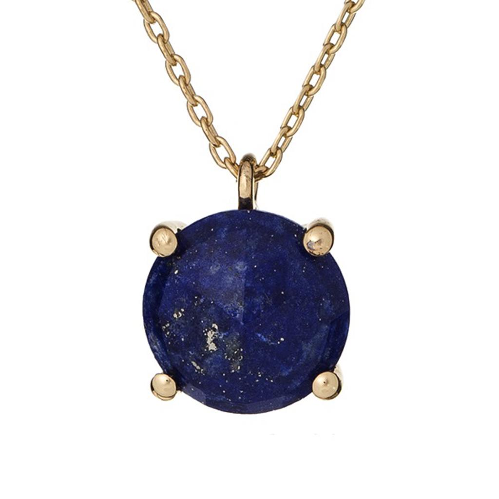 Les Trésors De Lily [R5650] - Silver 'Meghan' Lapis Lazuli Necklace - 9 Mm