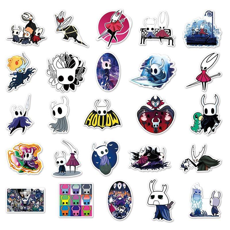 50/100Pcs Hollow Knight Game Graffiti Stickers Diy Decoration For Mobile Phones, Notebooks, Water Bottles, Greeting Cards Gifts