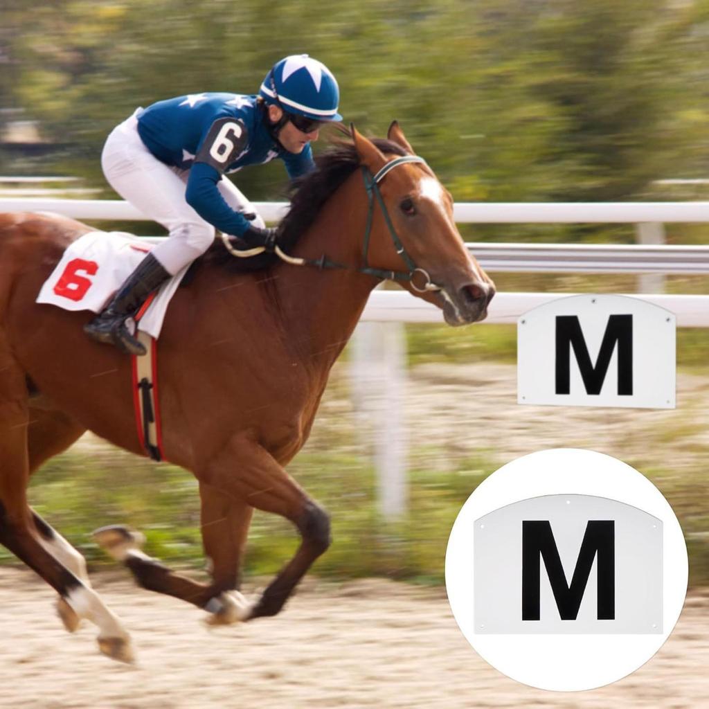 8 Pieces Dressage Arena Markers Equestrian Letters Lightweight Waterproof PP Plaques Suitable for