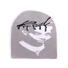 Fashion Figure Portraits And Letter Patterns Men Casual Knitted Hats For Winter