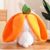 18cm Cosplay Strawberry Carrot Rabbit Plush Toy Stuffed Creative Bag Into Fruit Transform Baby Cuddly Bunny Plushie Doll For Kid