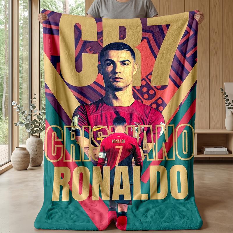 Cristiano Ronaldo Theme blanket Soft Flannel Blanket Plush Throw Blanket Cozy Sofa Bed Blanket for Home Decor