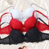 3Pcs Floral Lace Push Up Bra with Wired Comfortable Sexy Intimates for Womens Lingerie B Cup Padded Underwear