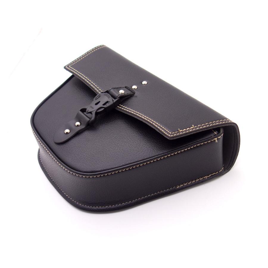 Универсальная треугольная мотоциклетная седельная сумка из ПУ кожи, багажная, для инструментов, боковая сумка для кафе рейсера, квадроцикла, кастом