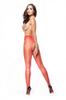 Crotchless tights - MissO P211 Red S/M