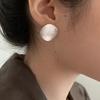 Серьги из стерлингового серебра S925, матовые мелкие песочные дуговые вафли, серьги-гвоздики нестандартной формы, ниша Ins Sense
